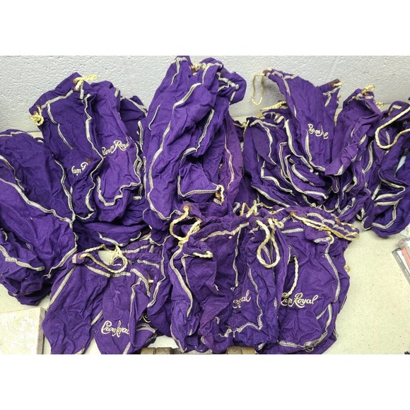 Crown Royal Bags Bulk Lot of 54 Purple - 3 sizes - Crafting, Organizing - Picture 4 of 4
